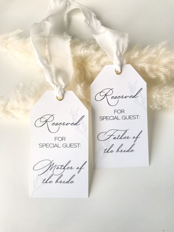 Flower Seat Name Tags Blue Wedding Place Cards Chair Name Cards