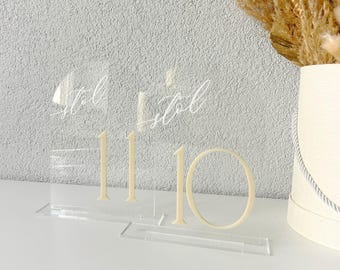 Números de mesa para arcos de boda, números de mesa dorados, números de mesa acrílicos para arcos de boda, señalización elegante, letrero de mesa, números de mesa para la ceremonia