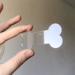 10er Set BLANK Acryl Hundeknochen Schlüsselanhänger, Knochen Rohling für Schlüsselanhänger, Knochen Rohling für Abzeichen Reel, Knochen Rohling