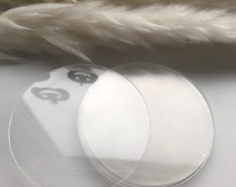 Blank acrylic circle for crafting, clear Blank Acrylic Circle, Clear Acrylic Discs, Round Craft Blanks, Craft Supplies, 2 mm disc