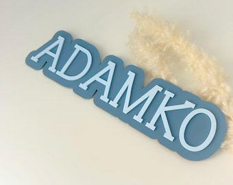 Personalized Acrylic Nursery Name Sign, Custom Kids Room Wall Decor, Baby Name Sign for Nursery, 3D Acrylic Name, Modern Baby Room Decor
