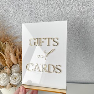 Acryl Geschenke und Karten Zeichen, Geschenke Zeichen, Hochzeit Zeichen, Acryl Hochzeit Tischschild, Geschenke und Karten Zeichen, Hochzeit Tischschild
