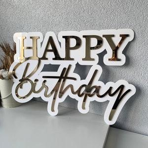 Happy Birthday Acryl-Zeichen, Wand-Party-Zeichen, benutzerdefiniertes Zeichen für Hochzeit, Hochzeitshintergrund, Familienname-Zeichen