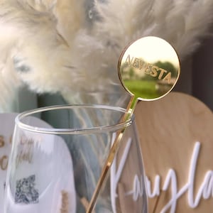 Etiqueta acrílica para bebidas de casamento, cartão de lugar em acrílico dourado, agitador para bebidas de casamento, etiquetas de nome em acrílico para casamento, etiqueta de nome para bebidas, decoração para bebidas de casamento,