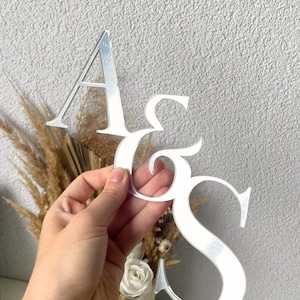 Letras adesivas acrílicas para caixa de casamento, iniciais acrílicas, alfabeto acrílico dourado, número de espelho dourado adesivo, material de letras