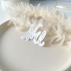 Set van 10 stickers bruiloft initialen, aangepaste gouden labels, gouden doorzichtige bruiloft sticker, briefpapier bruiloft uitnodiging, glanzend metallic zilver