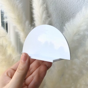 Halfronde acryl blank, blanks voor plaatskaarten, blanks voor naamborden, doe-het-zelf acryl blanks, bruiloft blanks, boog blanks met standaard,