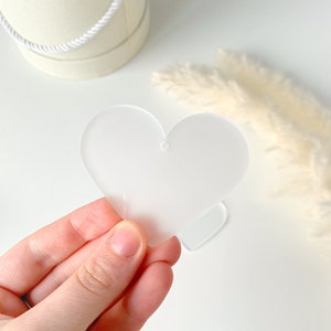 Set di 10 cuori in acrilico vuoti per lavori artigianali, cuori in acrilico vuoti, dischi in acrilico trasparente, dischi rotondi per lavori artigianali, forniture per lavori artigianali, decorazioni per San Valentino