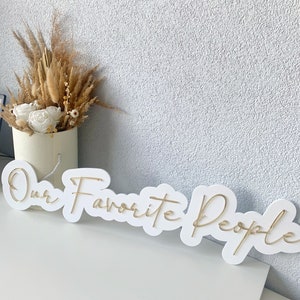 Letrero de boda con nuestro nombre favorito, letrero dorado acrílico, letrero con apellido, letrero personalizado para boda, colgante de pared para el hogar, telón de fondo para boda.