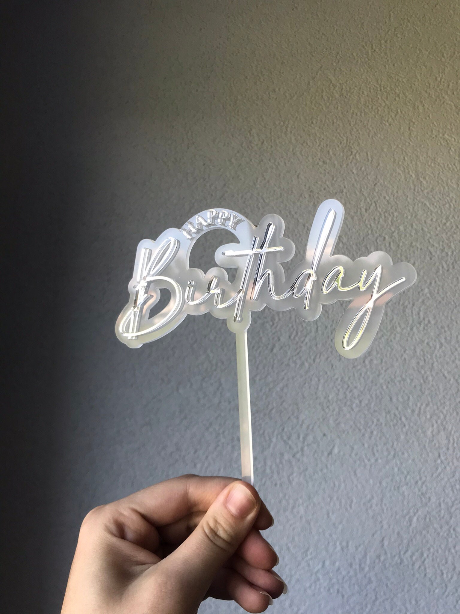 thumbnail image 2 of 50-Piece Birthday Cake Topper Set - Gold Black Pink Silver Acrylic Letters & Numbers 2 of 14