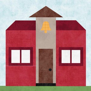 Fabric Riley Blake Schoolhouse April 2026 Our Town Block of the Month Quilt Kit KTOT-47085