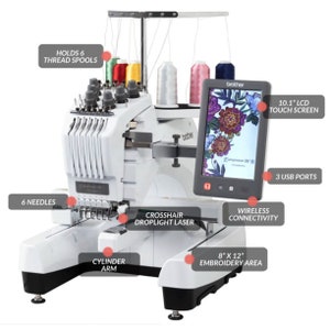 Brother PR680W 6 Needle Embroidery Machine image 2