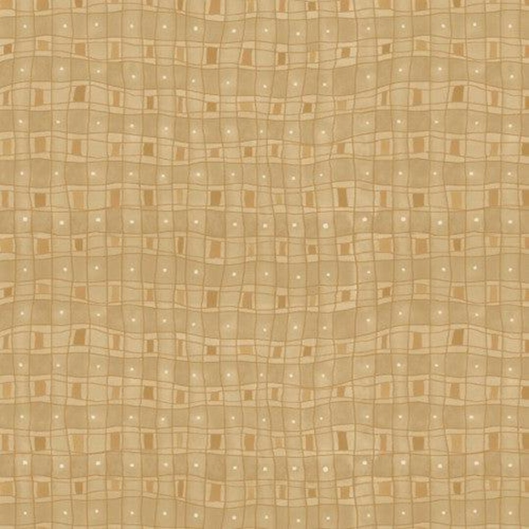 Fabric Henry Glass Toast Small Grid Linen Closet by the Quarter Yard ...