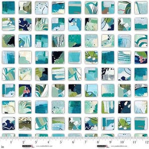 Fabric Studio E Jade Gallery Wall Color Me Abstract by the Quarter Yard 8539-69