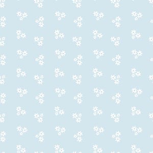 Fabric Riley Blake Light Blue Floral Firework Fields by the Quarter Yard C17587-LTBLUE