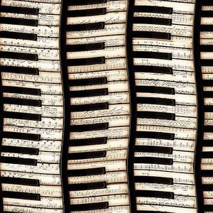 Fabric QT Beige Piano Keys Vivace by the Quarter Yard 32248-E
