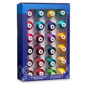 Brother 24pc Jewel Tone Embroidery Thread Set ETPJEWEL24
