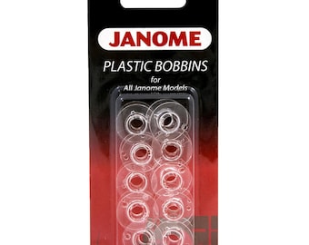 Janome 10pk Universal Plastic Bobbins Class 15 / Style J 200122647