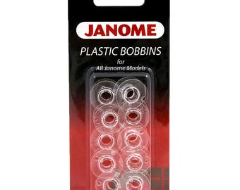 Janome 10pk Universal Plastic Bobbins Class 15 / Style J 200122647