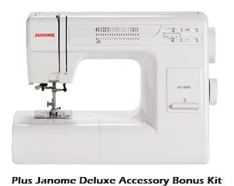 Janome HD3000 Heavy Duty Mechanical Sewing Machine + Bonus