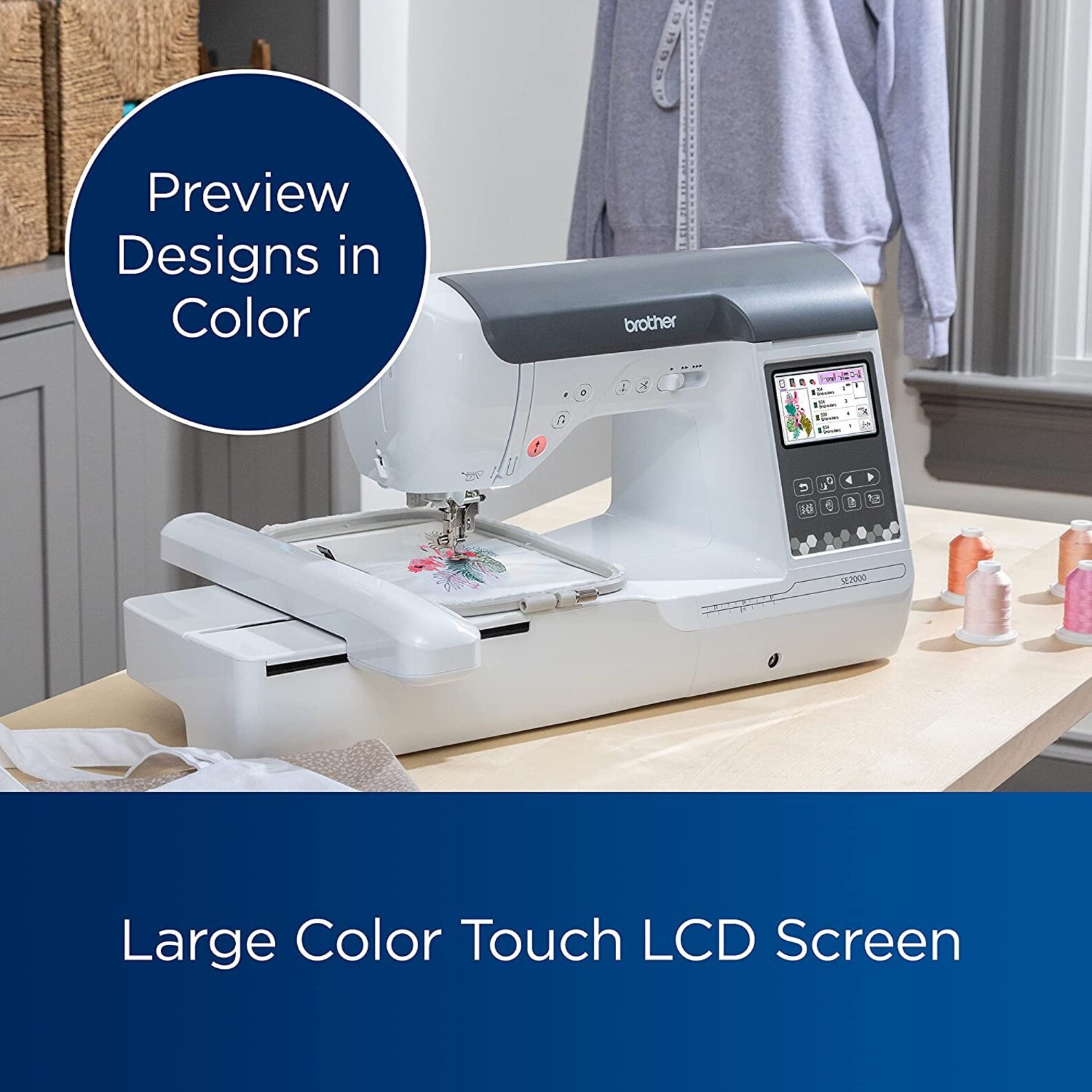 Brother SE2000 Computerized Sewing & Embroidery Machine LCD Etsy