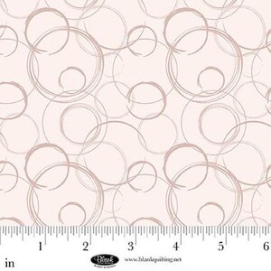 Fabric Blank Quilting Light Rose Interlocking Circles Sugar Dreams by the Quarter Yard 4345-03