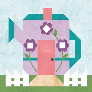Fabric Riley Blake In Bloom Floral February 2026 Our Town Block of the Month Quilt Kit KTOT-47083