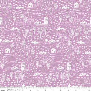 Fabric Riley Blake Purple Neighborhood Get Your Cray-on with Crayola by the Quarter Yard C15411-PURPLE