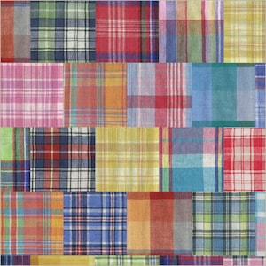Fabric Windham Multi Madras Patchwork 108" Quilt Back by the Quarter Yard 55044DW-1