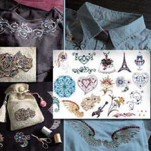 Brother SAEU12 USB No.012 Embroidery Designs with Faux Embellishment Collection