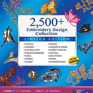 Brother SAEMB2500 2500 Plus Embroidery Design Software Collection