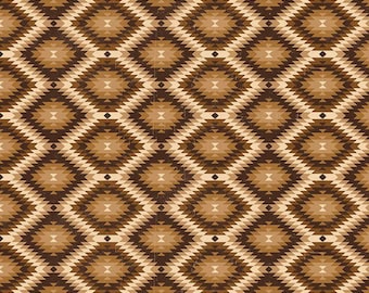 Fabric Riley Blake Brown Southwest John Wayne American West by the Quarter Yard C16621-BROWN