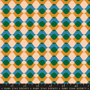 Fabric Ruby Star Society Turmeric Ripple Geometry by the Quarter Yard RS5171-12