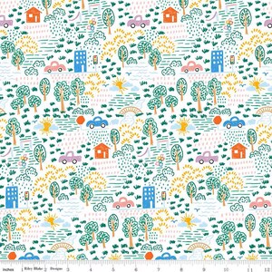 Fabric Riley Blake White Neighborhood Get Your Cray-on with Crayola by the Quarter Yard C15411-WHITE