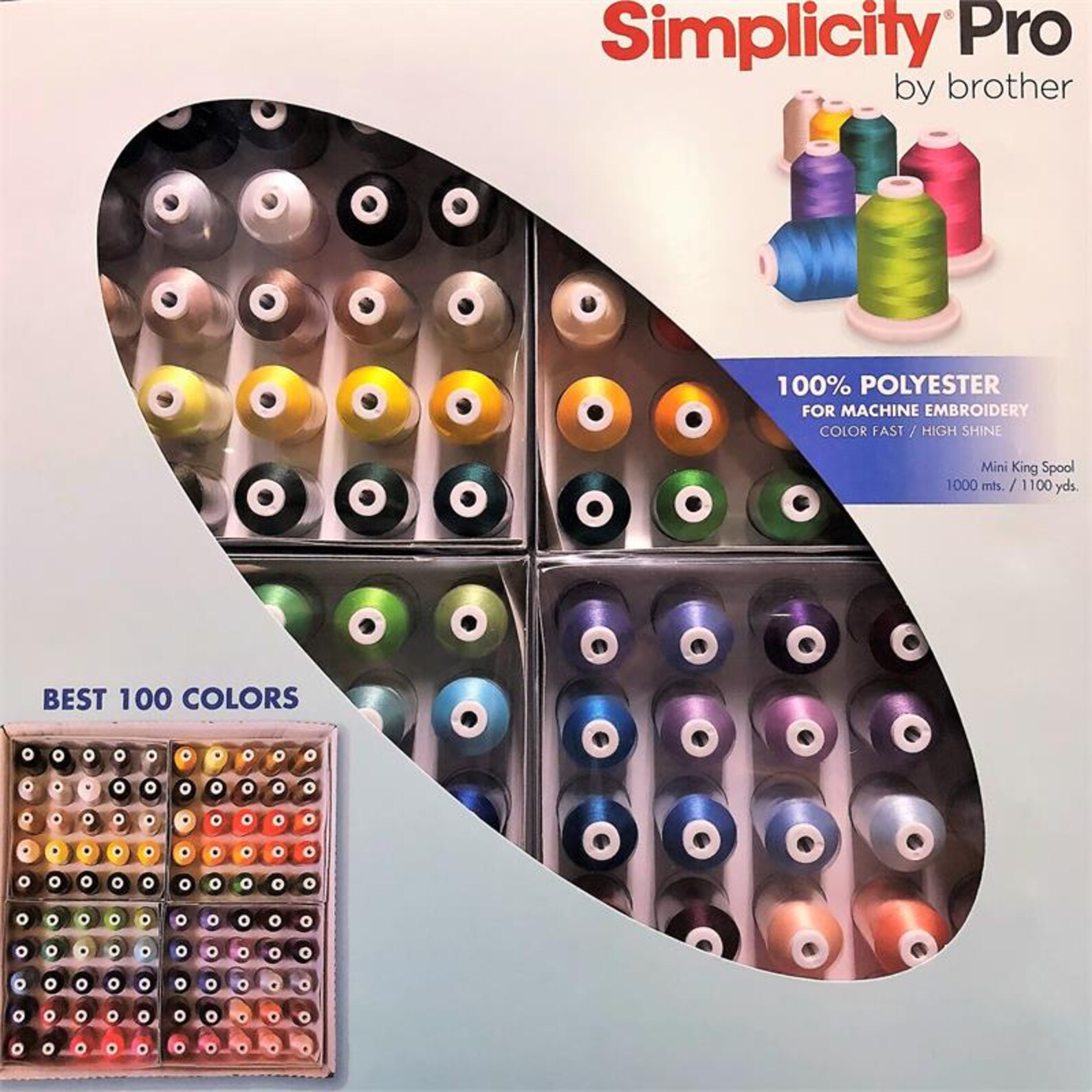 Brother Simplicity Pro Best 100 Embroidery Thread Kit ETPBEST100 - Etsy