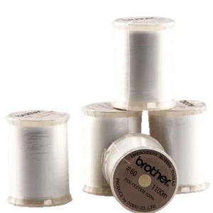 Brother SAEBT White Embroidery Bobbin Thread