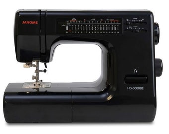 Janome HD5000 Black Edition Heavy Duty Sewing Machine with Bonus Quilt Kit