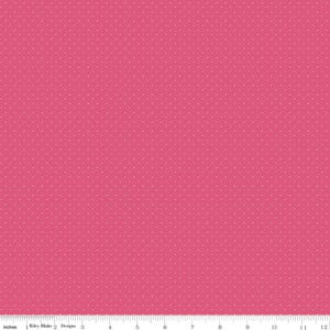 Fabric Riley Blake Raspberry American Jane Pindots by the Quarter Yard C840-RASPBERRY