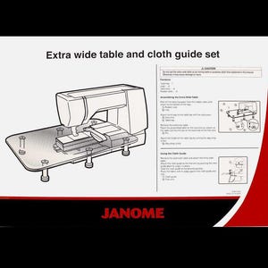 Janome Extra Wide Table with Cloth Guide for Memory Craft Machines 858416006