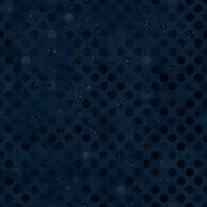 Fabric Lumin White Owl Textiles Navy Fundamentals Codici by the Quarter Yard W165-001-585