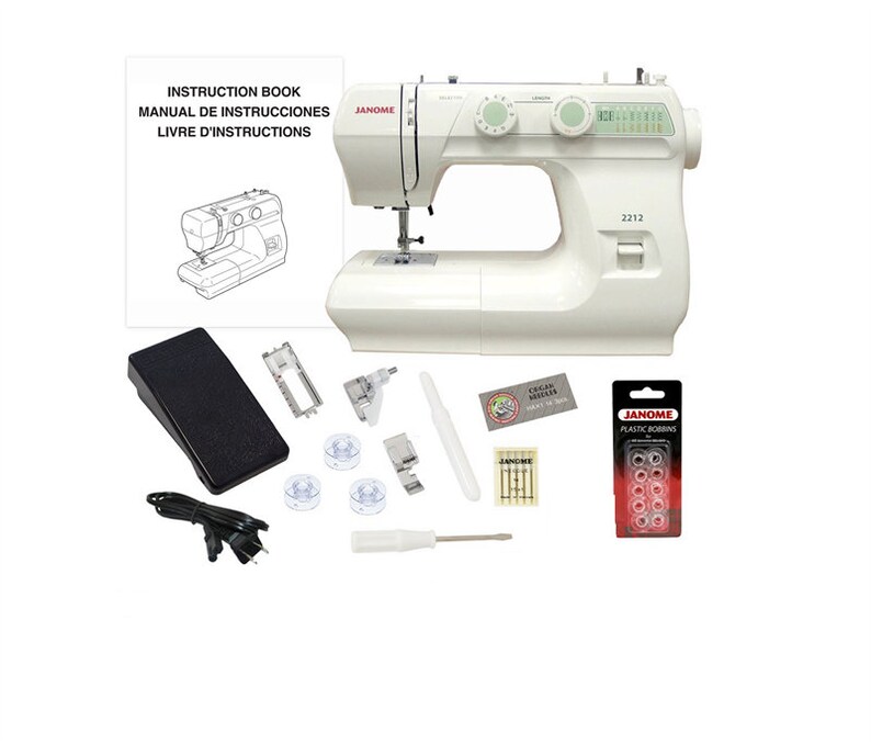 Janome 2212 Mechanical Sewing Machine Bonus Etsy