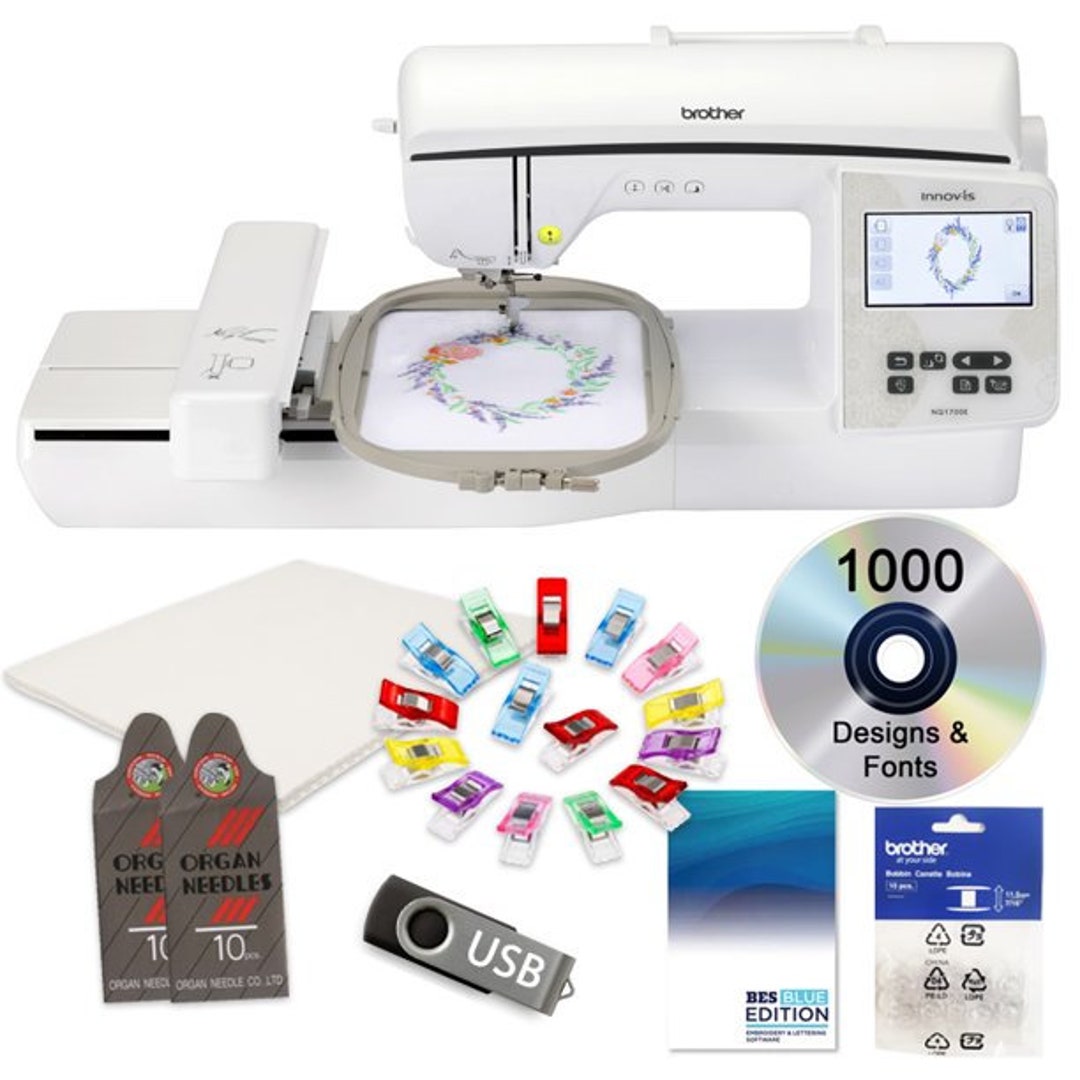 BROTHER NQ1700E Embroidery Only Machine With Free BES Blue Software and