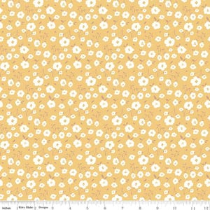 Fabric Riley Blake Honey Flowers Sunsetridge by the Quarter Yard C15732-HONEY