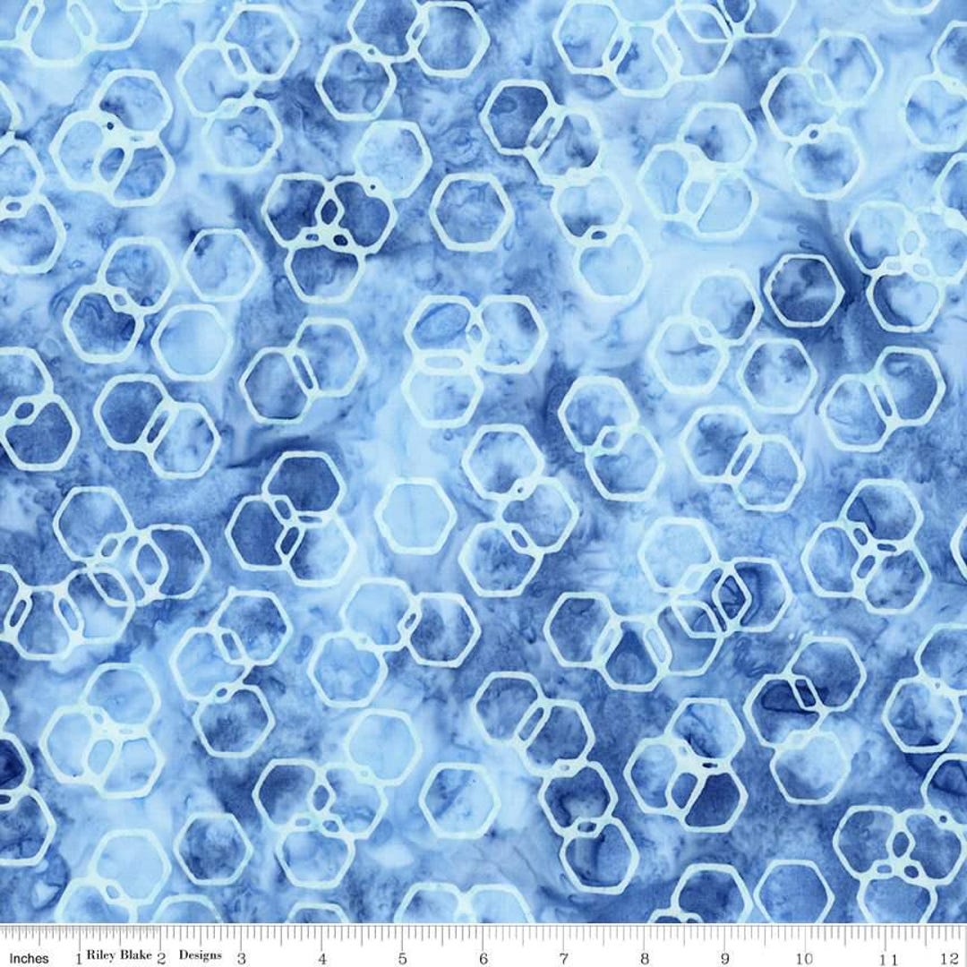 Fabric Riley Blake Blueprint Matte Expressions Batiks Watercolor ...