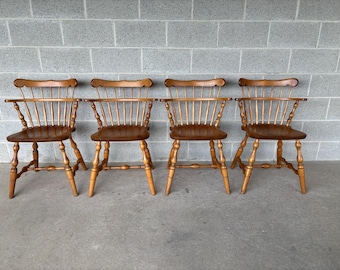 4 Benny Linden Teak Arm Dining Chairs - Etsy