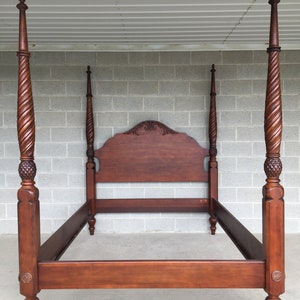 Ethan Allen British Classics Tester Queen Plantation Poster Bed Frame Shipping is NOT Free or 1 Dollar afbeelding 1