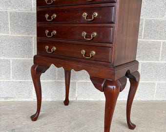 Cresent Furniture Georgian Style Cherry 4 Drawer Silver Chest (Shipping is Not Free or 1 Dollar)