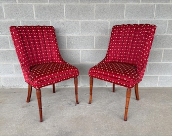 Federal Style Tapered Back Marlboro Legs Fireside Chairs - A Pair ( Shipping is NOT FREE or 1 Dollar)
