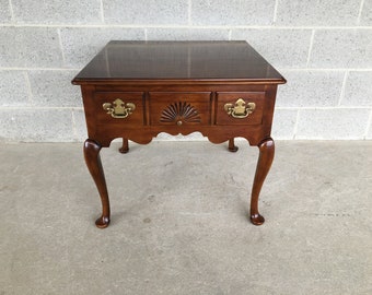 Statton Queen Anne Style Single Drawer Side/End Table (Shipping is NOT Free or 1 Dollar)