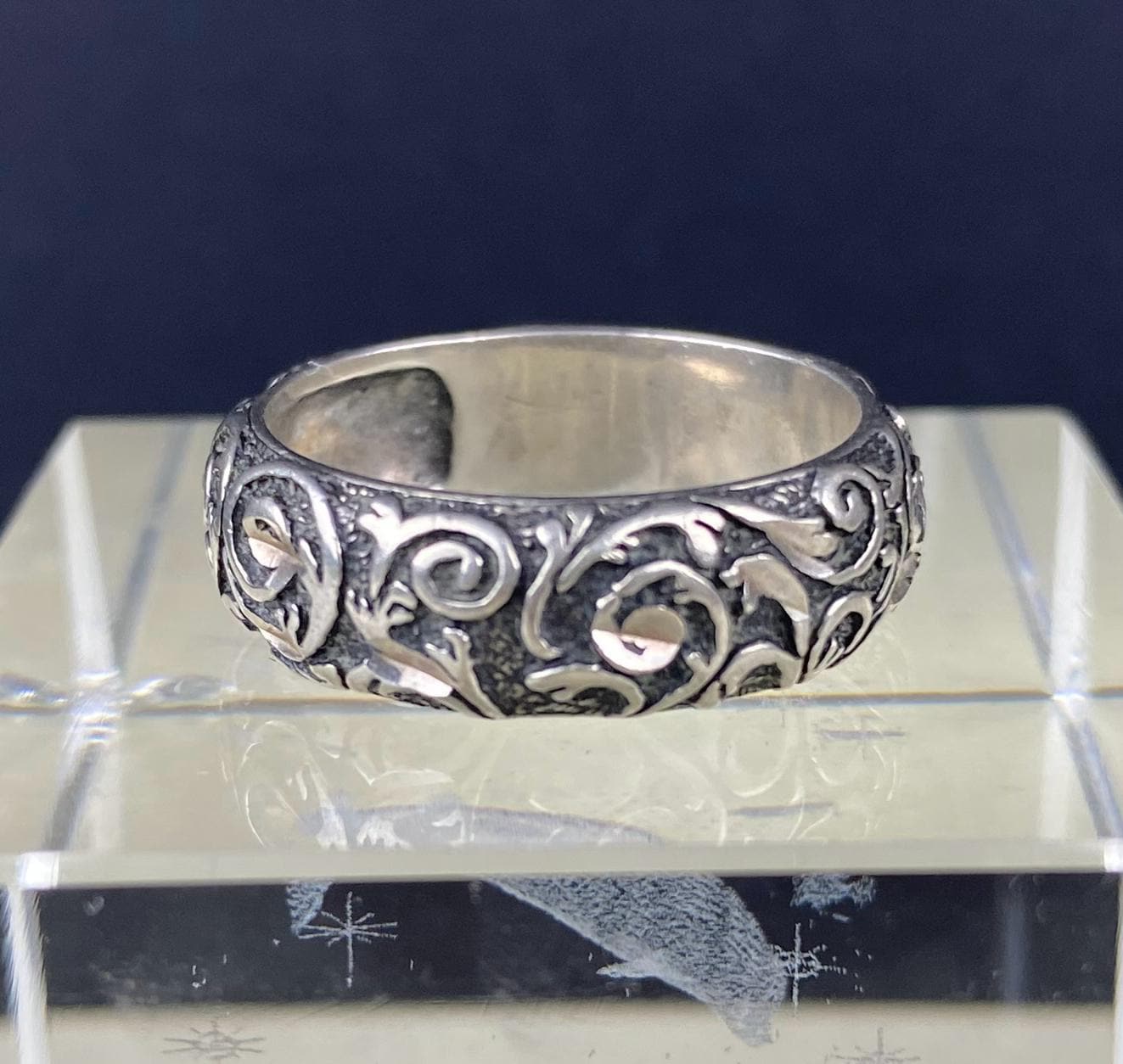 N0802 Vintage Carolyn Pollack Relios Sterling Silver Handmade Band
